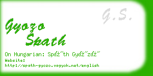 gyozo spath business card